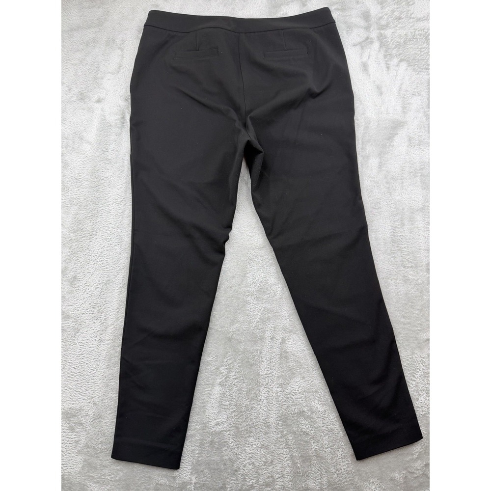 Vince Camuto Black Women's Dress Pants Mid-Rise Size 12 30x28 Diagonal Pattern - Picture 2 of 9